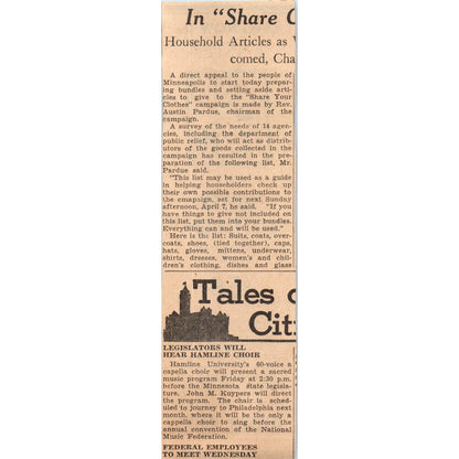Juster Bros. Nicollet Easter Sale 2x6 1935 Minneapolis Journal Ad AE7-H1