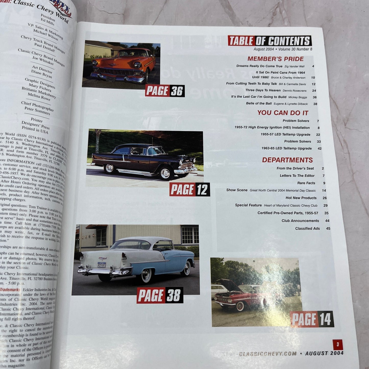 Zig VanderWall Dream '54 FL - Classic Chevy World Magazine - Aug 2004 M29