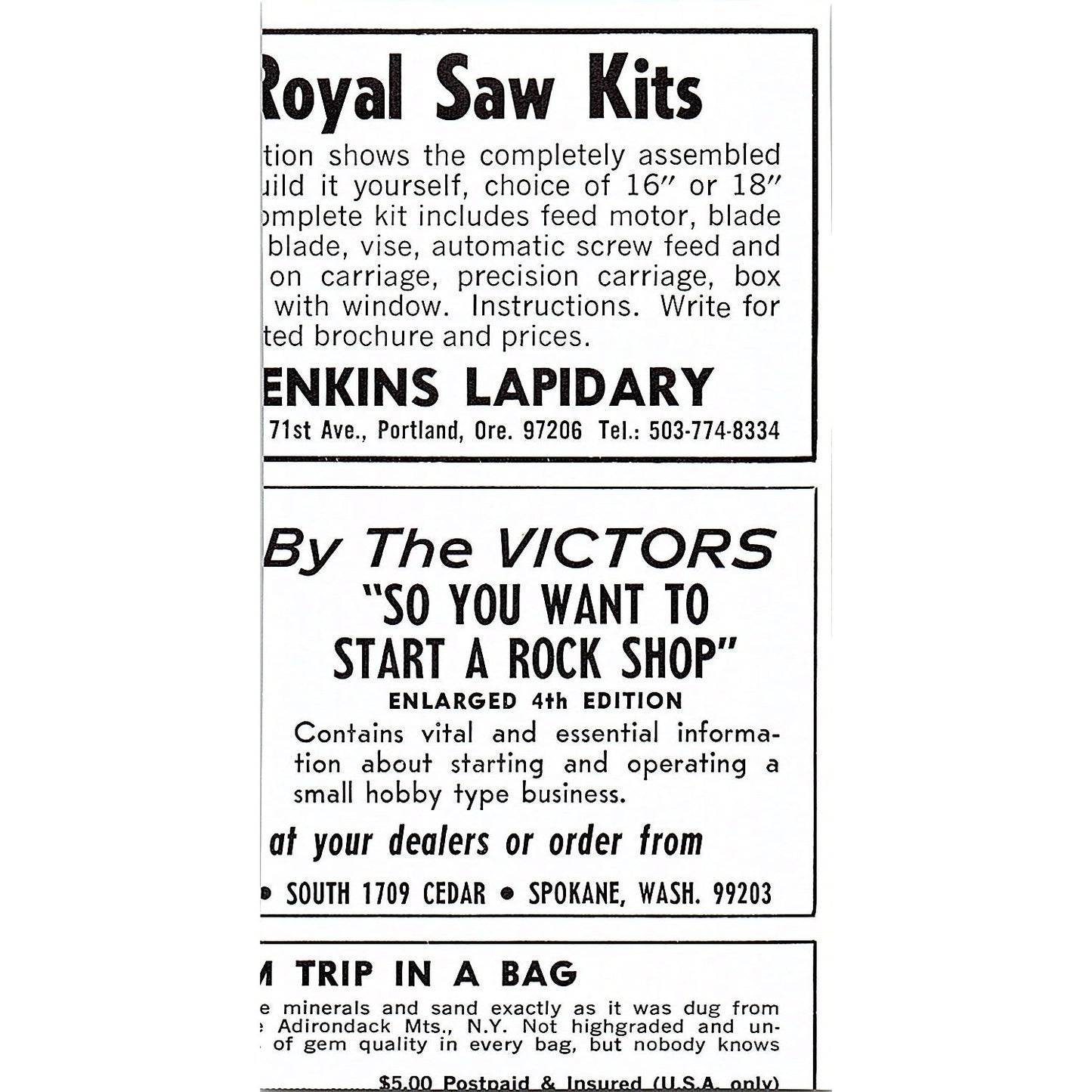 American Gems Inc Emerald Valley Mines Hiddenite NC 1972 Ad AF8-M3