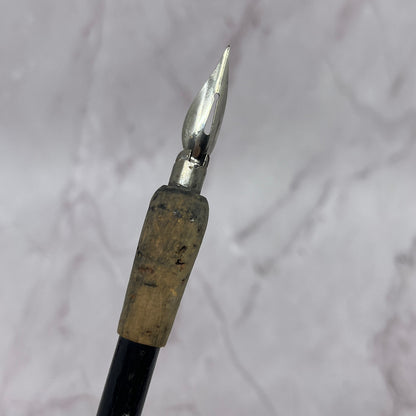 E. Faber 78 Black USA Korea Wood Vintage Fountain Dip Pen w/ Nib TC5-DP-8
