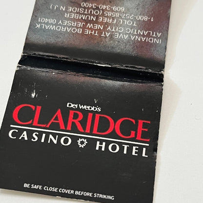 Del Webb's Claridge Casino Hotel Vintage Matchbook Cover TB6-MB1-8