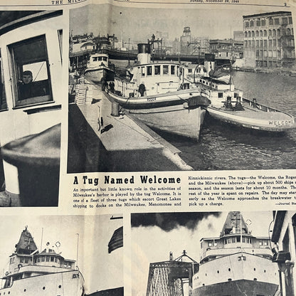 Milwaukee Tug Welcome Tugboats Joe Konkel Ed Koster 1948 Ad AG3-3