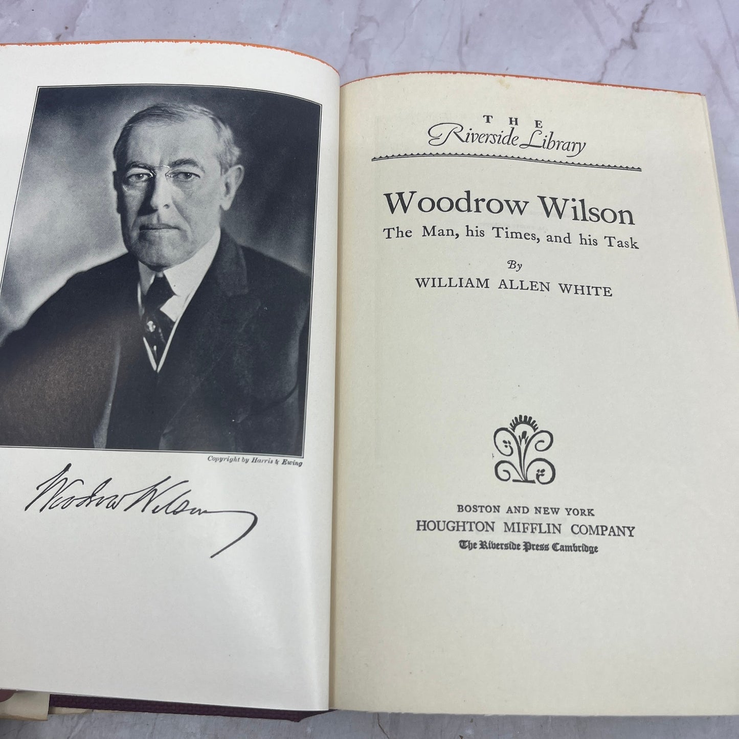 1924 Woodrow Wilson William Allen White Dust Jacket TJ8