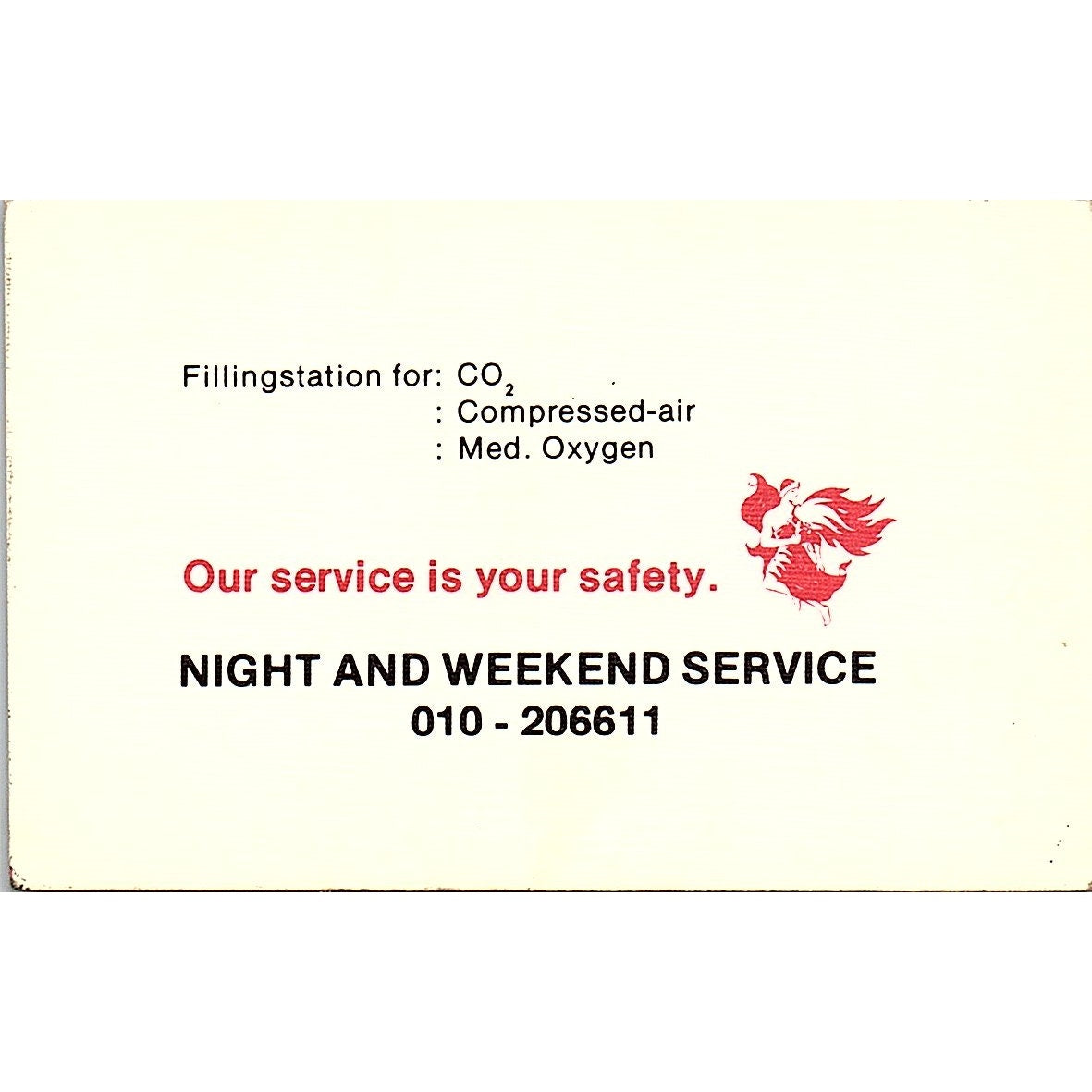 L&G Fire Protection Siebe Gorman C. de Keizer Rotterdam Vtg Business Card TH2-B1