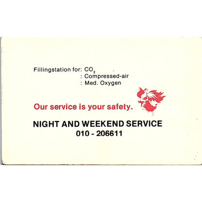 L&G Fire Protection Siebe Gorman C. de Keizer Rotterdam Vtg Business Card TH2-B1
