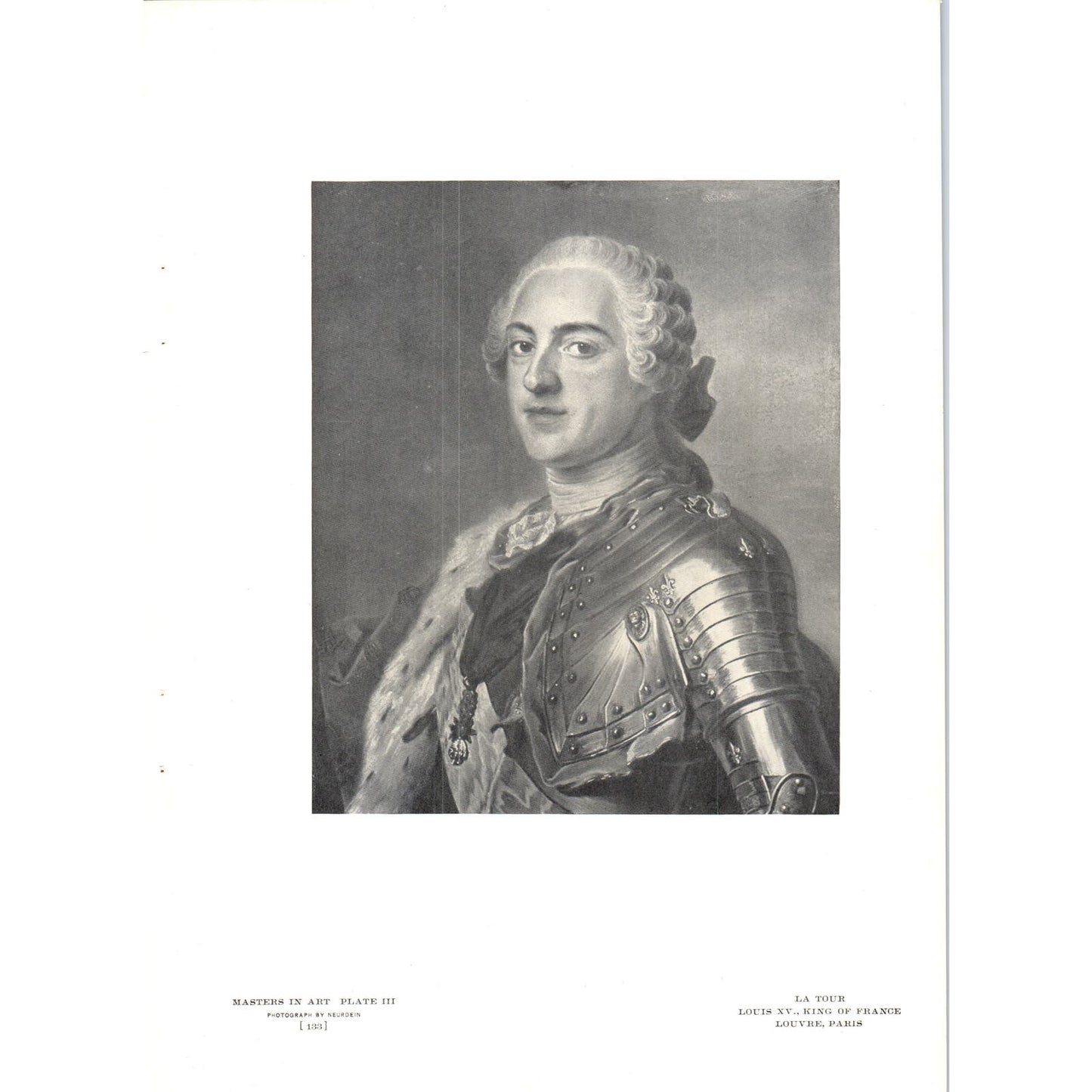 Louis XV King of France - La Tour c1905 Art Print D14