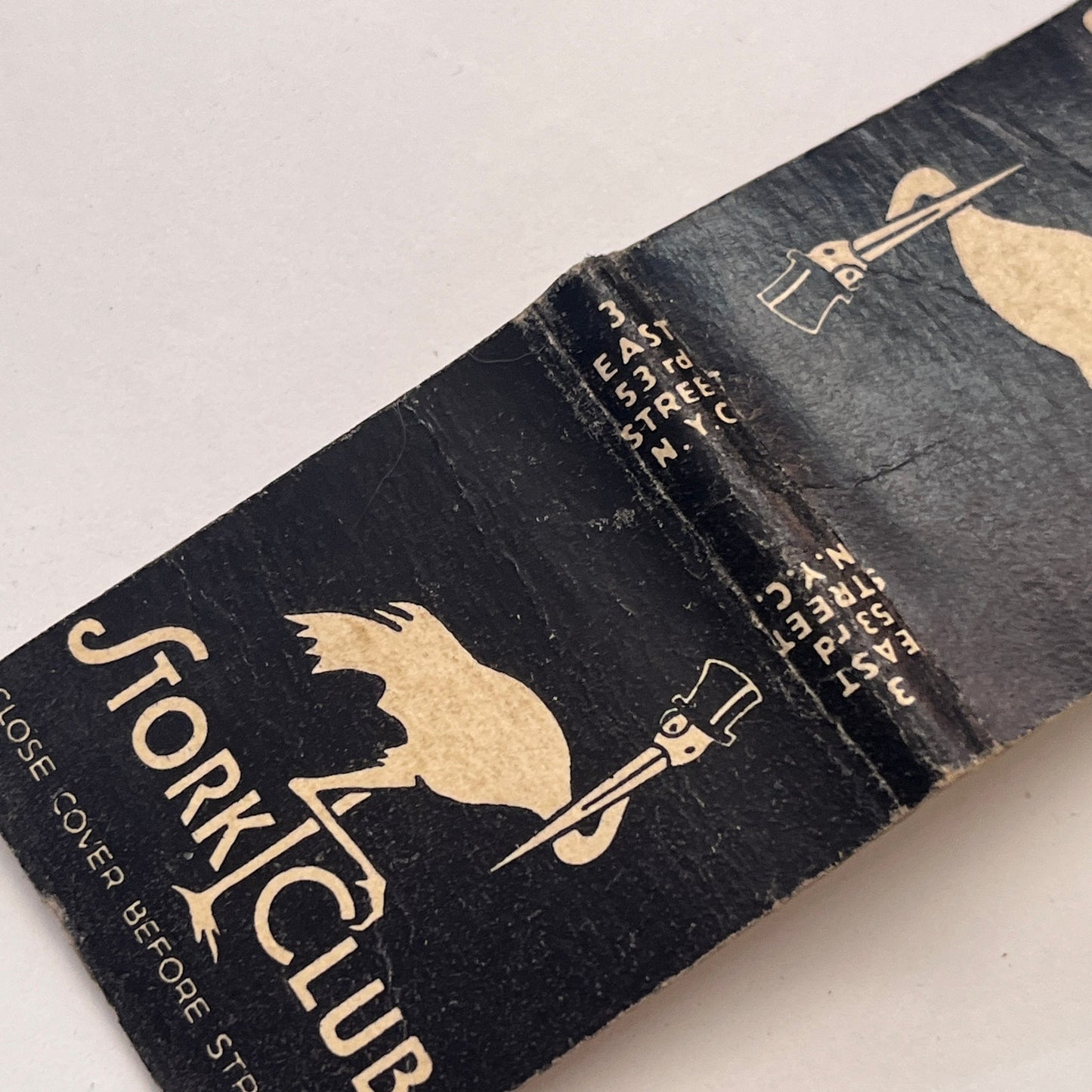 The Stork Club 3 East 53rd St NYC Vintage Matchbook Cover TB8-MB-15