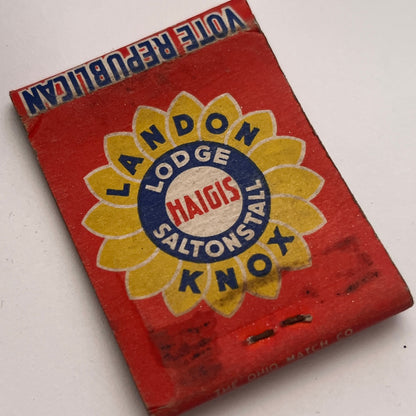 Vote Landon Knox John W. Haigis for Governor Vintage Matchbook Cover TB8-MB-5