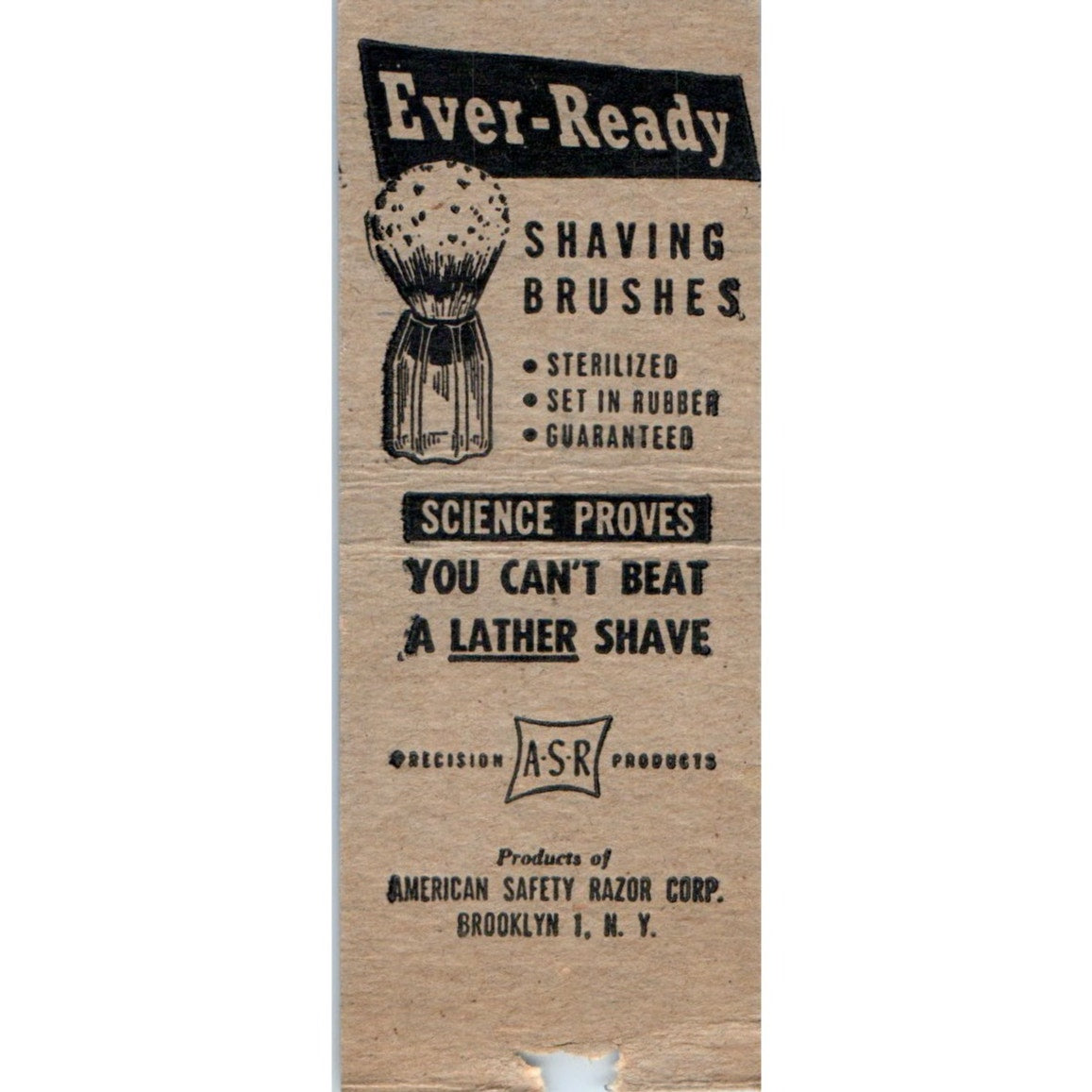 Silver Star Duridium Razor Blades Vintage Matchbook Cover SD4-Y1