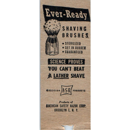 Silver Star Duridium Razor Blades Vintage Matchbook Cover SD4-Y1