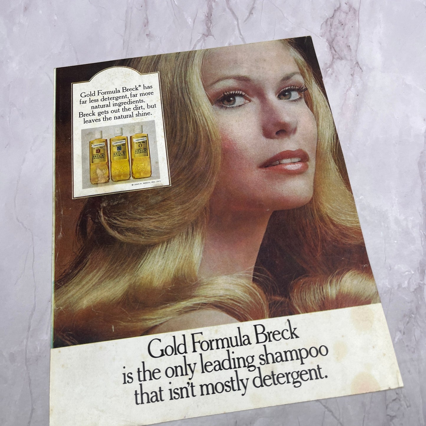 Gold Formula Breck Shampoo Vintage Ad 8x11 V17