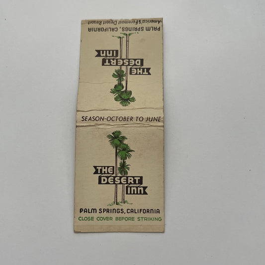 The Desert Inn Palm Springs California Vintage Matchbook Cover TB8-MB-3