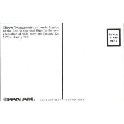 Boeing 747 Pan Am Airlines Illustration Vintage Postcard TG8-PC