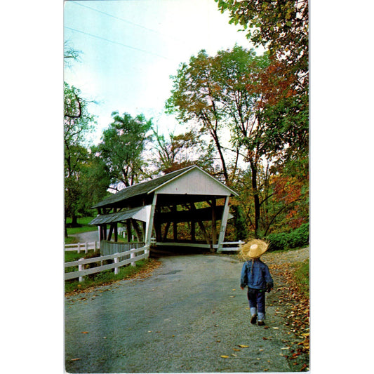 Rock Mill Bridge Lancaster Ohio Covered Bridge Postcard PC6