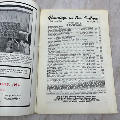1958 Feb Gleanings in Bee Culture Beekeeping Magazine A.I. Root Co Medina OH TD5
