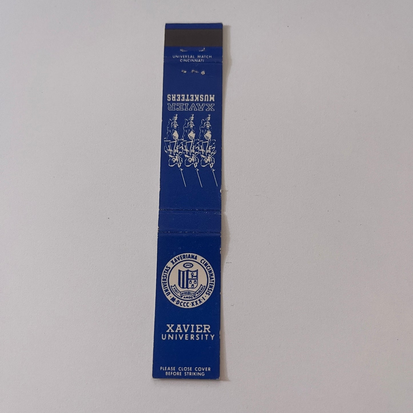 Xavier University Musketeers Important Phone Numbers Vintage Matchbook TB6-MB2-9