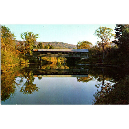 Edgel Bridge Lyme-Orford NH Vintage Covered Bridge Postcard PC13