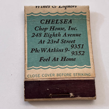 Chelsea Chop House 248 Eighth Ave At 23rd St Vintage Matchbook Cover TB8-MB3-7