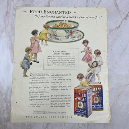 1925 Quaker Puffed Rice Fairy-Like & Alluring 10x13 Magazine Advertisement FL6-7