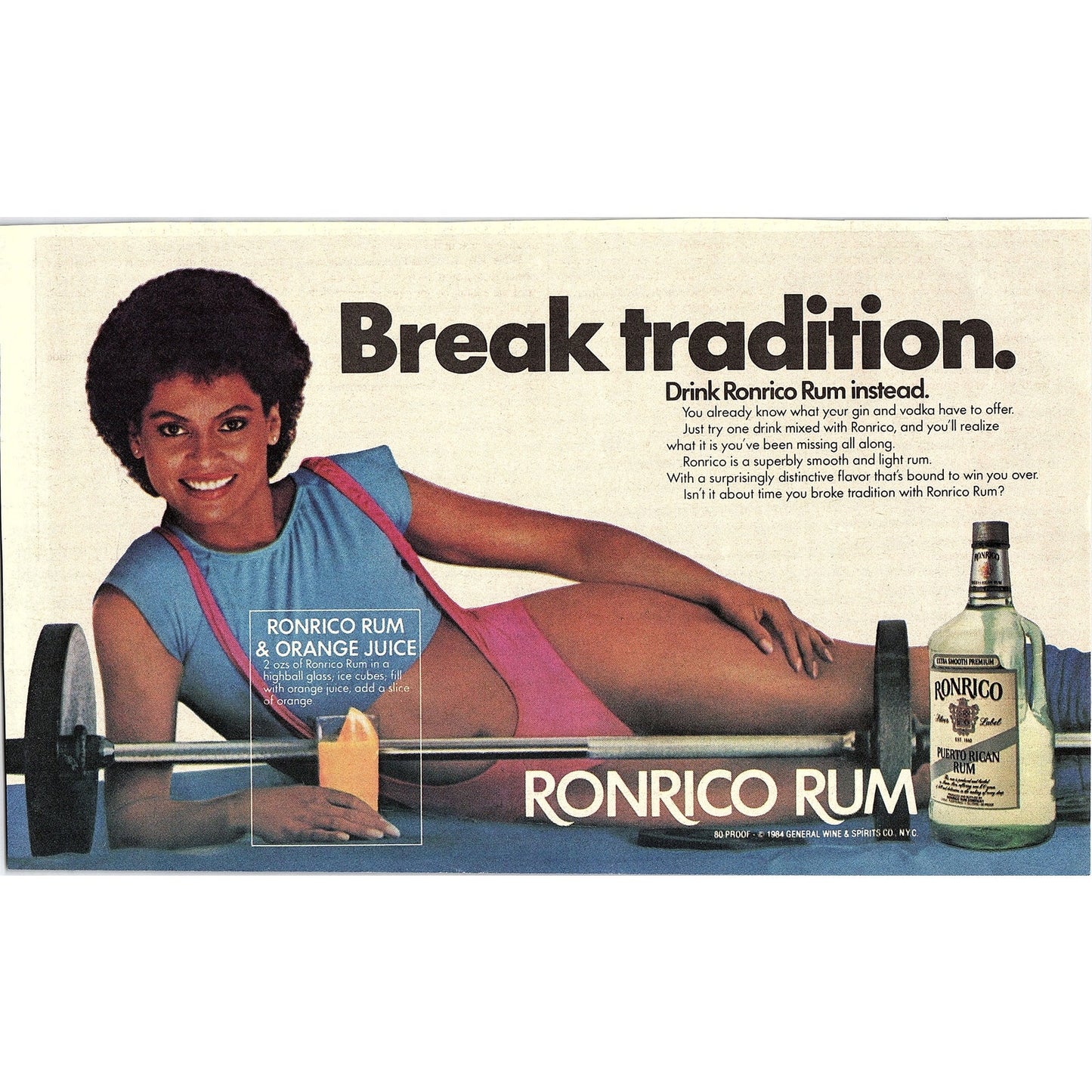 Ronrico Puerto Rican Rum 1984 Ad AF8-3