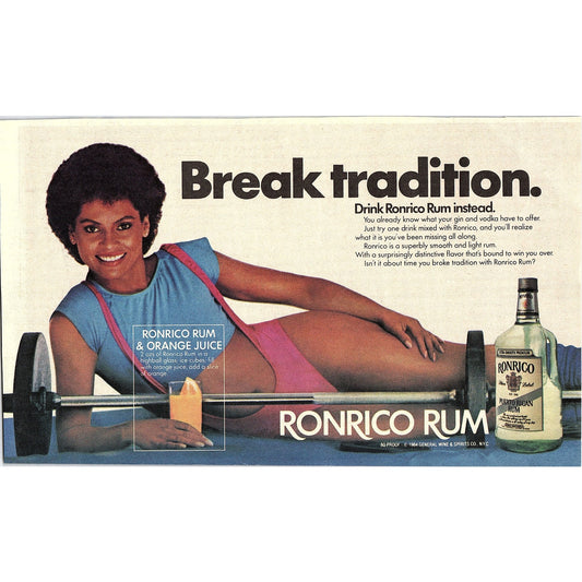 Ronrico Puerto Rican Rum 1984 Ad AF8-3