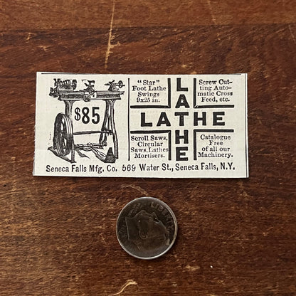 Seneca Falls Mfg Co Lathes Original Advertisement AD8-P29
