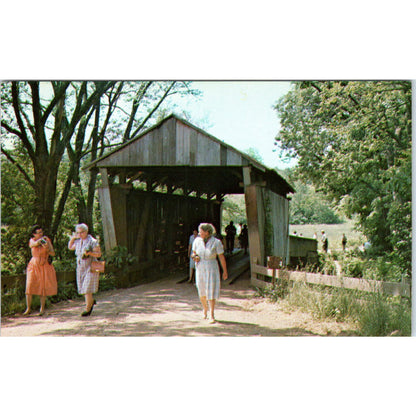 Mill Branch Bridge Washington County #7 Belpre OH Covered Bridge Postcard PB12