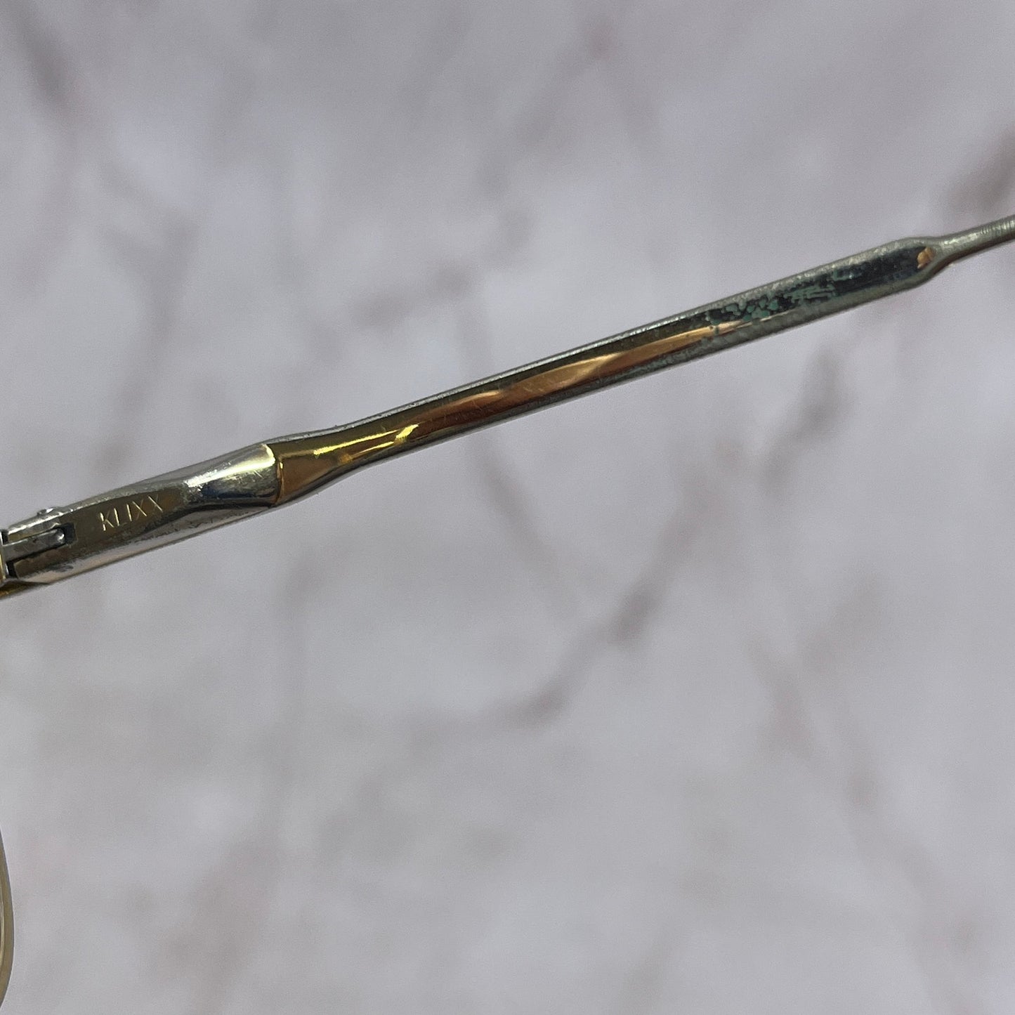 Vintage Gold Tone Klixx Aviator Glasses Eyeglasses Frames TH9-G3-1