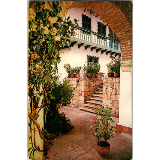 Bogotá Colombia Casa De Monedas Detalle Patio Vintage Original Postcard PD3