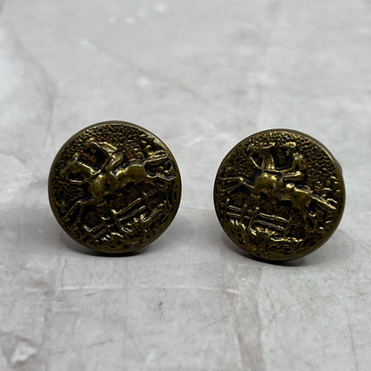 Vintage Set of 2 Equestrian Horse Racing Dressage Cufflinks Cuff Links SF4
