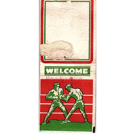 Boxers Welcome Blank Vintage Matchbook Cover SC7-Y6