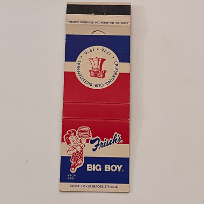 Frisch's Big Boy Restaurant 1976 Bicentennial Vintage Matchbook Cover TB6-MB2-2