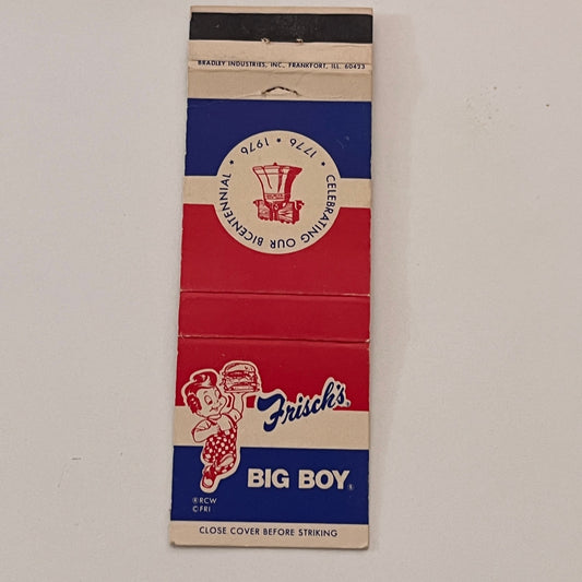 Frisch's Big Boy Restaurant 1976 Bicentennial Vintage Matchbook Cover TB6-MB2-2