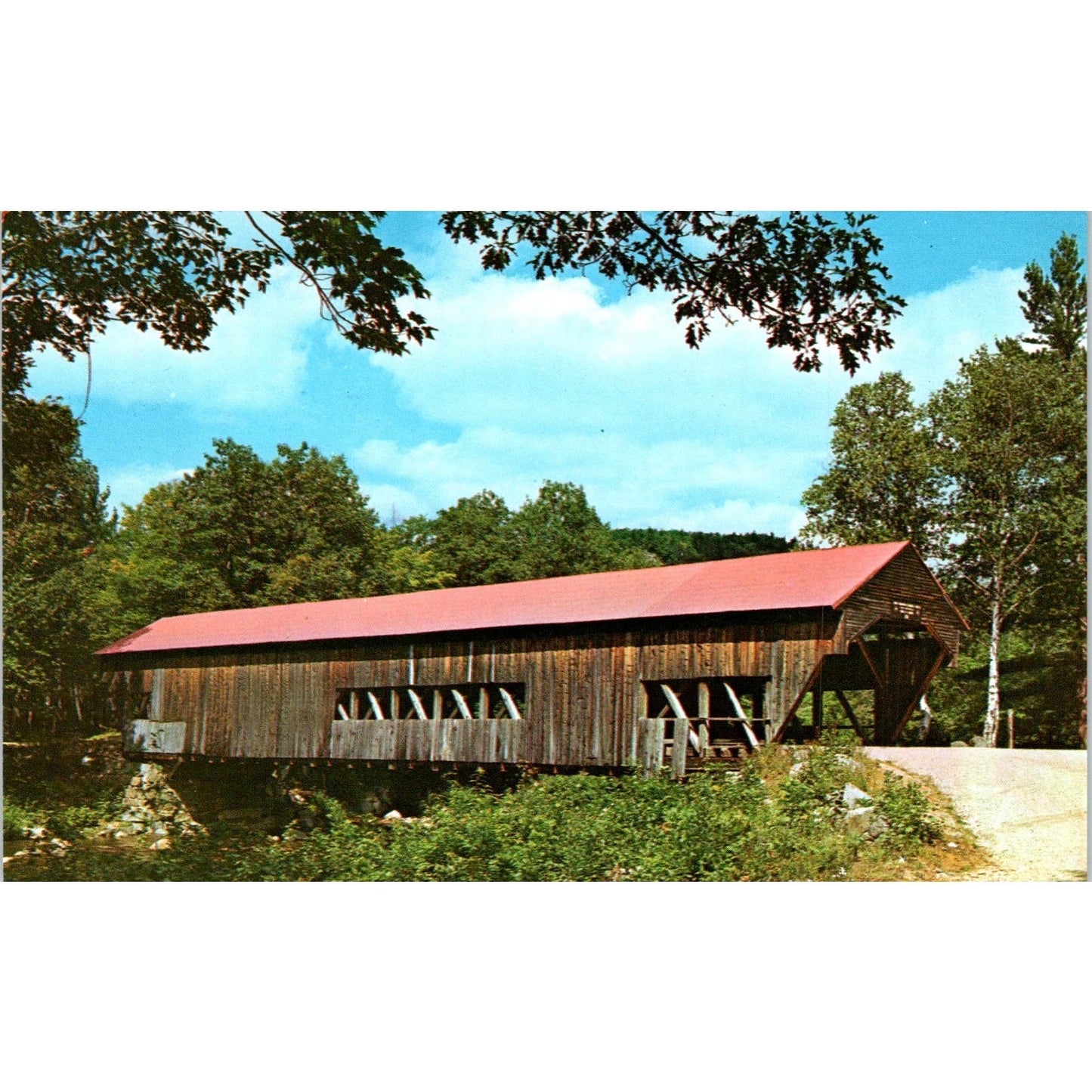 Albany New Hampshire Swift River Covered Bridge Postcard PB13