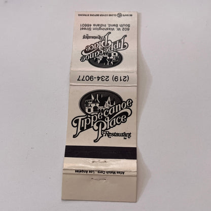 Tippecanoe Place Restaurant South Bend IN Vintage Matchbook Cover TB6-MB1-10