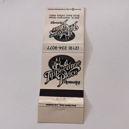 Tippecanoe Place Restaurant South Bend IN Vintage Matchbook Cover TB6-MB1-10