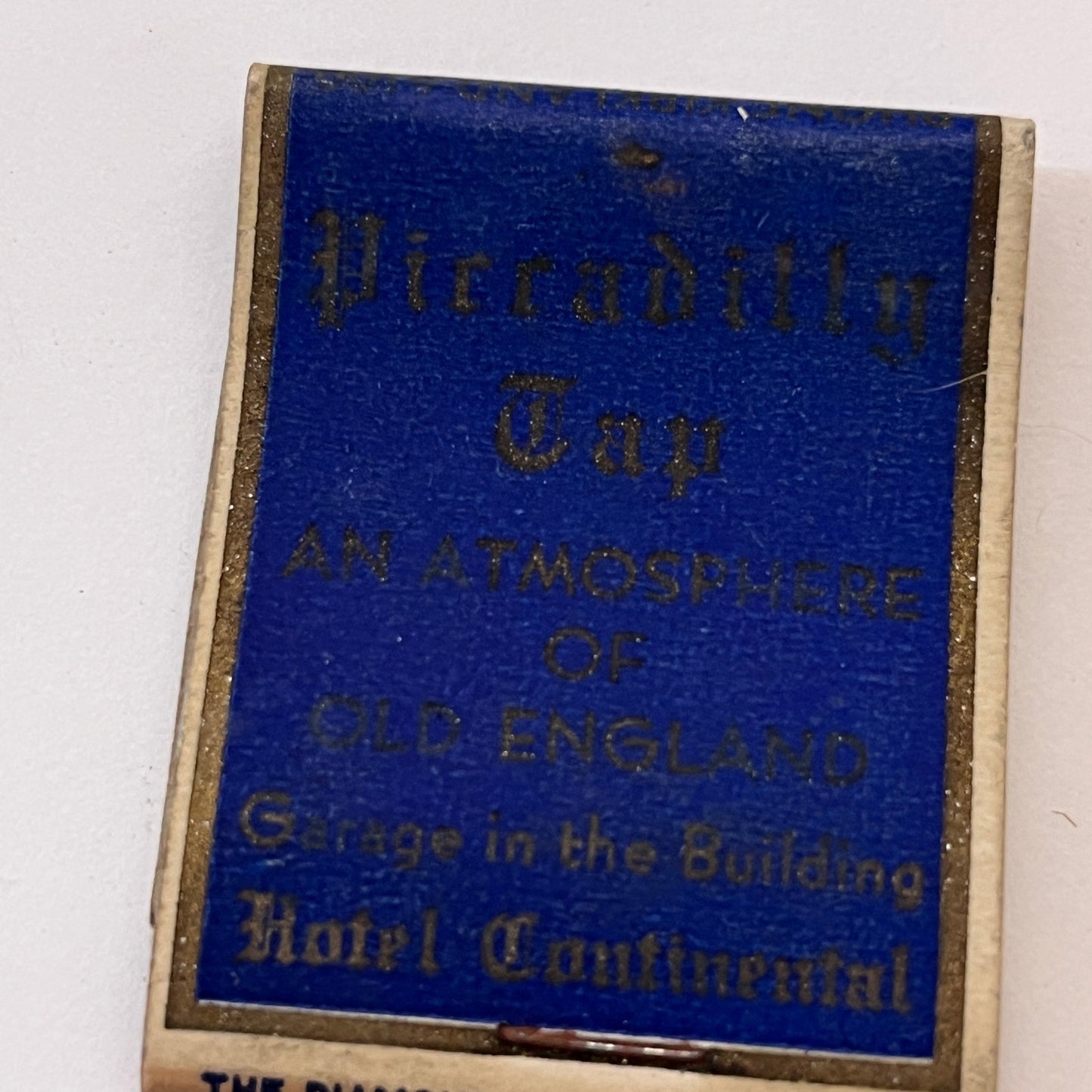 Hotel Continental Cambridge MA Piccadilly Tap Vintage Matchbook Cover TB8-MB3-10