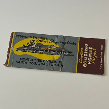 Montgomery Village Santa Rosa CA Godding Homes Vintage Matchbook TB6-MB2-6