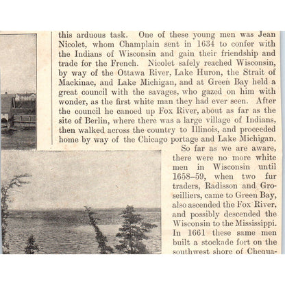 Aerial View of Milwaukee Wisconsin 1901 Engraving AF2-A6