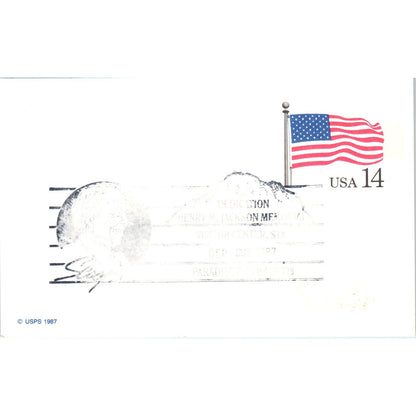 1987 Scoop Dedication Henry M. Jackson Memorial Paradise Inn 14c Postal Card PE2