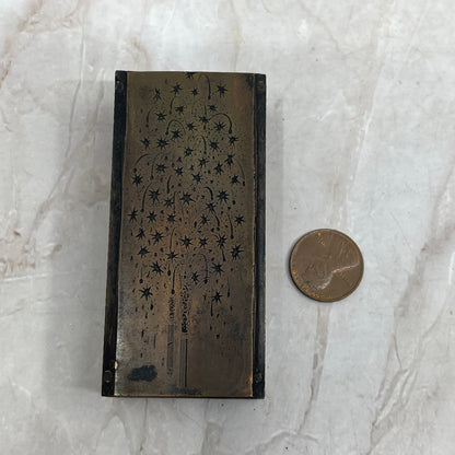 Fireworks - Vintage Letterpress Printers Block Plate TG8