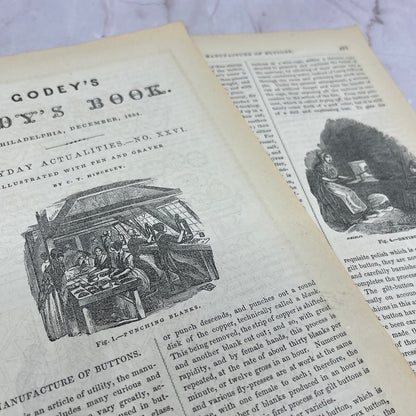 1857 Original Article on the Manufacture of Buttons C.T. Hinckley D19