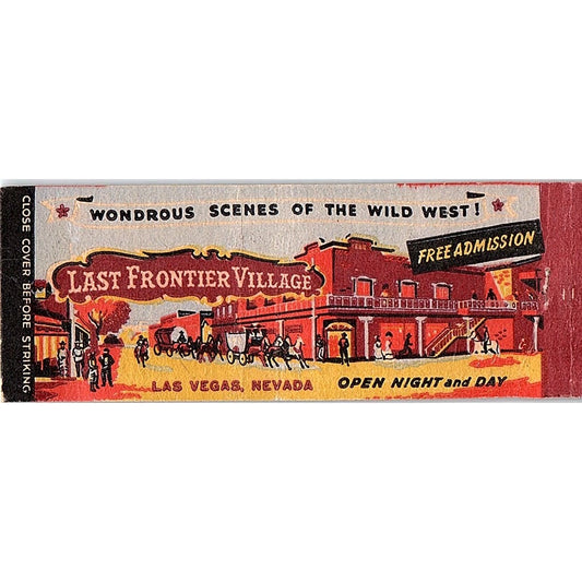 Last Frontier Village Las Vegas NV Vintage Matchbook Cover SC7-Y1