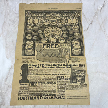 1923 Hartman Furniture & Carpet Martha Washington Dinner Set Advertisement FL6-7