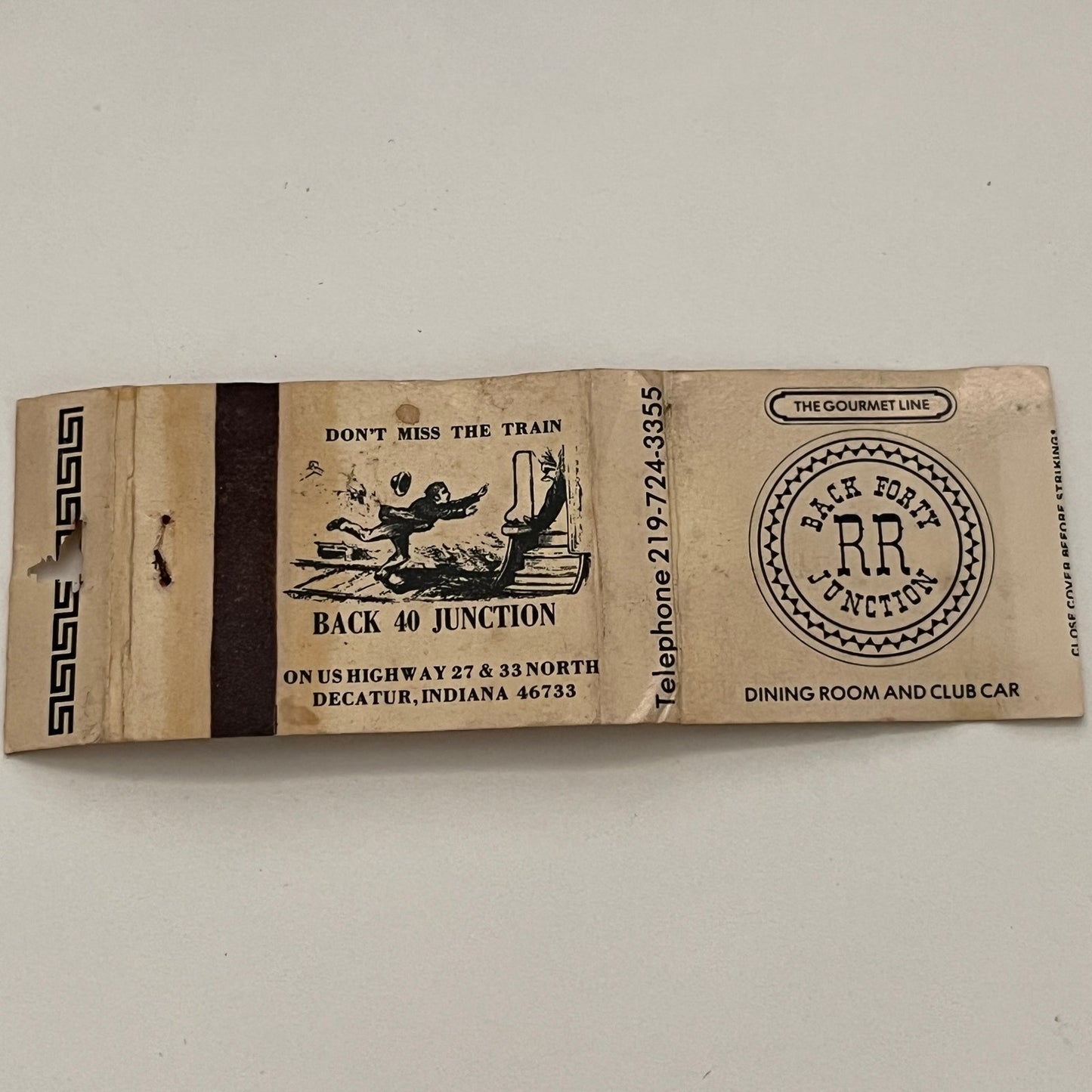 Back 40 Junction Decatur Indiana Vintage Matchbook TB6-MB2-14