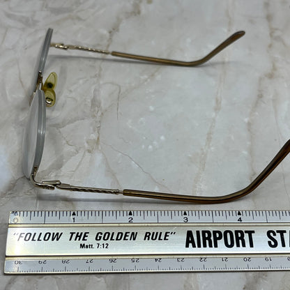 EA Brown Oval Half-Rim Sunglasses Eyeglasses Frames TE9-G6-7