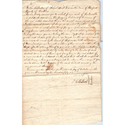 1856 List of Names of People in Harford PA Cortland County J.L. Ballard D23