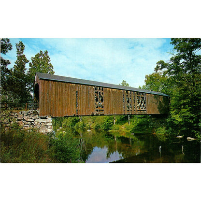 Souhegan River Milford New Hampshire Covered Bridge Postcard PC5