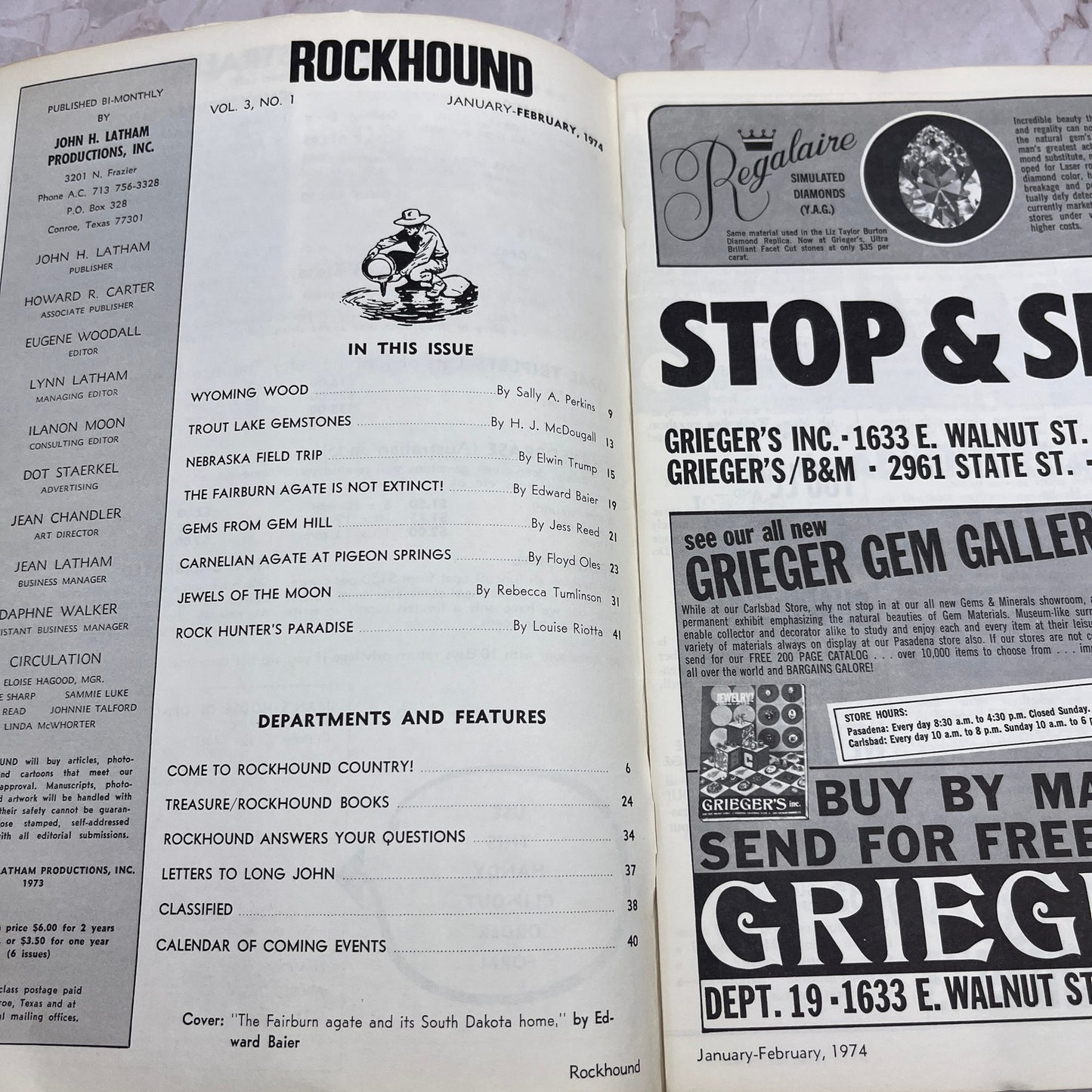 Fairburn Agate Carnelian Agate Pigeon Springs Rockhound Magazine - Feb 1974 M24