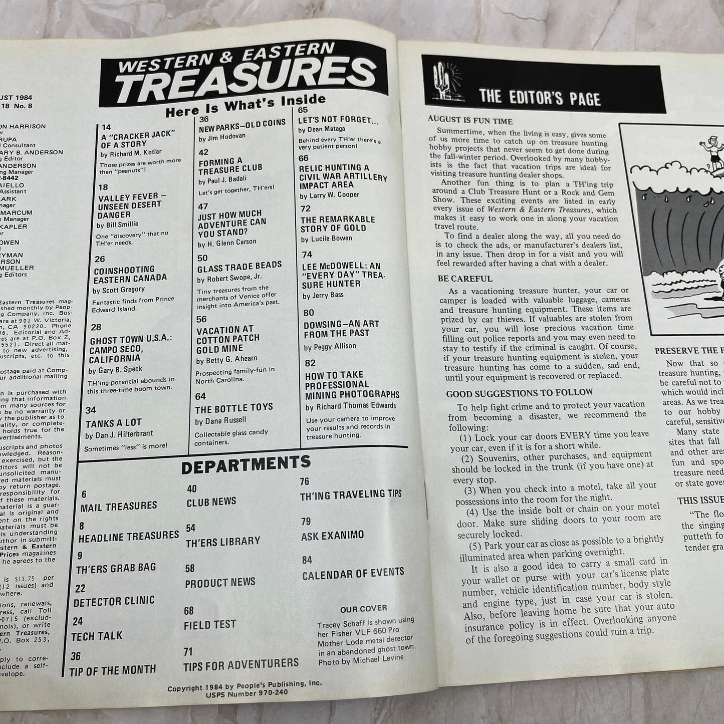 1984 Aug - Western & Eastern Treasures Magazine - Treasure Hunting Gold M12